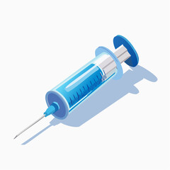 Isometric vector illustration of a medical syringe filled with a blue vaccine, for injection and healthcare AIzaSyClPJ0XRC-nu8GkvNTzMe5e9SBIdu4I2DE
