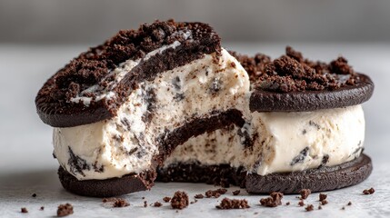 Delicious Oreo Ice Cream Sandwiches - A Sweet Treat Delight.