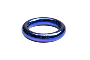 a blue ring with a black center