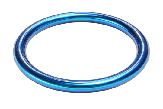 a blue ring on a white background