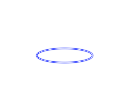 blue neon ring light glowing effect flat surface neon circle ring effect on white background 