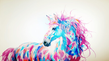 カラフルな馬