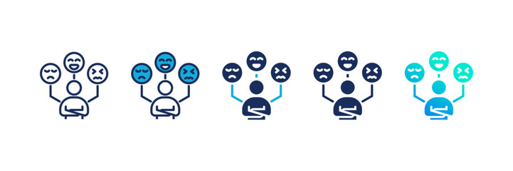 Expression icon set multiple style collection