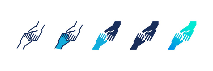 To Help icon set multiple style collection