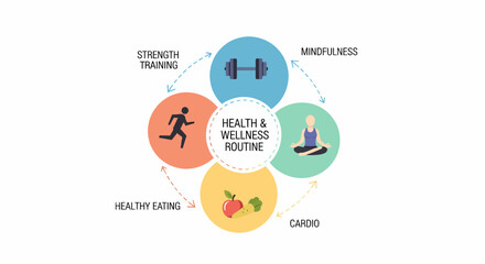 Healthy Lifestyle Visual Representation for Personal Wellbeing Cycle