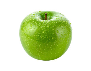 Fresh ripe green apple isolated on white