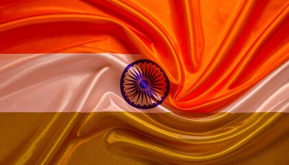 Indian flag in flowing silk