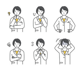 医者のアイコンセット イラスト素材