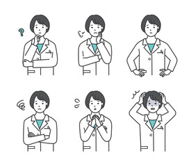 医者のアイコンセット イラスト素材