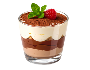 neapolitan mousse isolated on transparent png