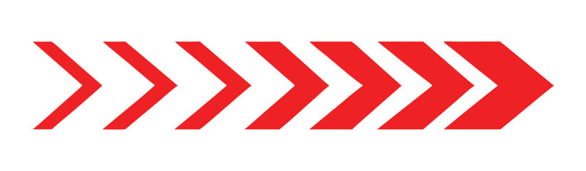 Red Dynamic arrow symbol.  
