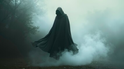 Cloak figure mysterious scene picture