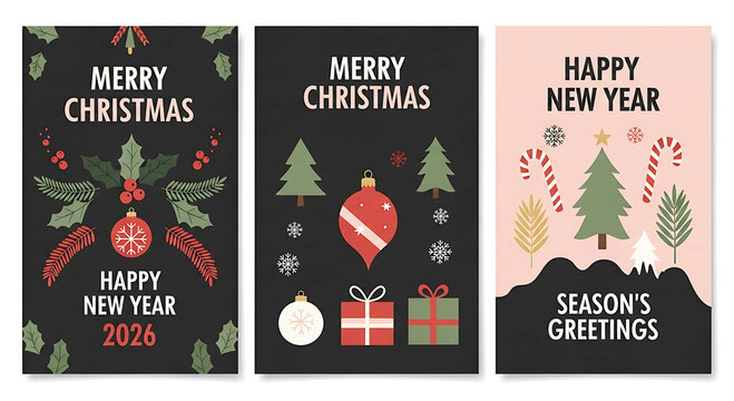 Festive Christmas and New Year Cards Collection 2026