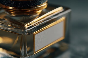 Elegant Perfume Bottle Close-Up - A Fragrant Still Life.