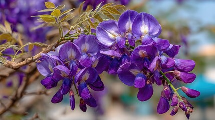 Purple Hanging Blooms