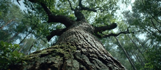 Tree Trunk Canopy View