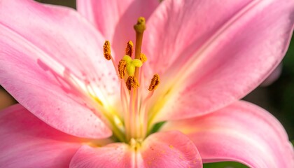 Fototapeta premium Close-up of a pink lily