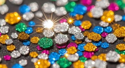 Colorful confetti sparkle celebration macro background