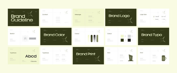Complete Brand Identity Guidelines Template, Professional Logo Presentation, Modern Brand Guidelines Template