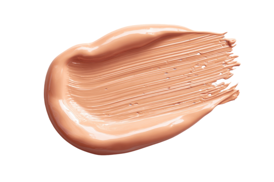 Peachy beige foundation smudge