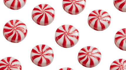 set of colorful easter toffies on white background