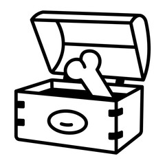 A sketchy style icon showing a mystical box
