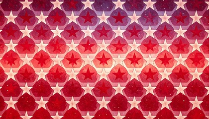 Red star pattern, gradient background