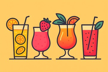 Seamless Pattern of Tropical Leaves and Hibiscus &ndash; Organic Summer Design