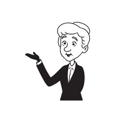 Old people black and white illustration vector image simple minimalist artwork design template