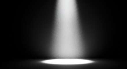 光輝く舞台 強力なスポットライト照らす 暗闇の中 神秘的空間. AI Generated