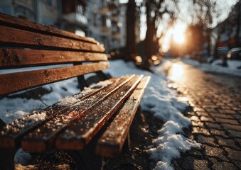 Bench in Winter Sunlight