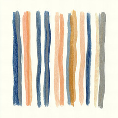 水彩風の縦縞模様のアート

