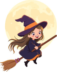 witch with broom