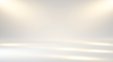 柔らかな光が輝く、滑らかな白背景。上品な質感、シンプル空間。. AI Generated