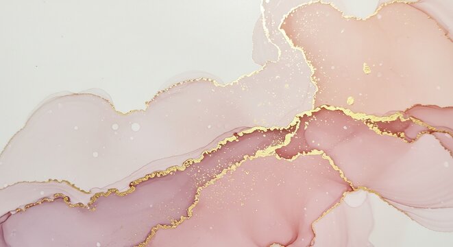 優美なピンクゴールド 繊細なインクアート 柔らかな光 (Yuubina pinku gorudo sensai na inku aato yawarakana hikari) Translation: Elegant pink gold, delicate ink art, soft light. AI Generated