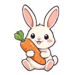 Cute Bunny with a Carrot