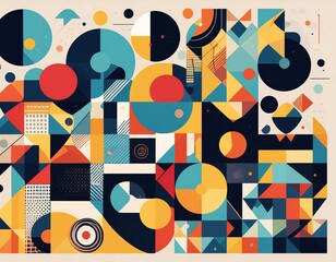Obraz premium Abstract Geometric Composition