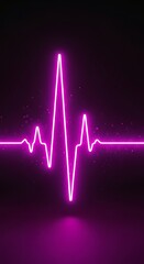 Neon Pink Heartbeat Graphic Design.