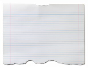 Naklejka premium Torn Lined Paper