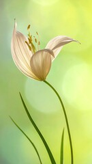 Obraz premium Delicate white flower in soft light