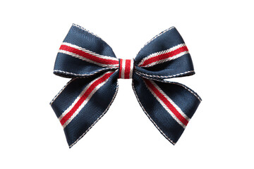 a bow with a red white and blue stripe