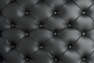 Black Leather Tufted Upholstery Pattern