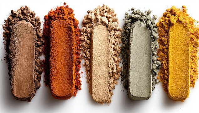 Colorful Swatches of Makeup Palette Shades - Powered by Adobe