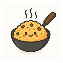 Kawaii Fried Rice in Wok (Nasi Goreng)