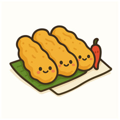 Kawaii Pisang Goreng Trio with Chili