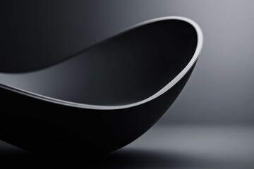 Minimalist Black Abstract Bowl