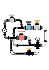 illustration of pipes adn valve