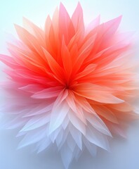 Abstract Flower with Gradient Petals