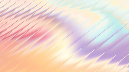 Obraz premium Iridescent Pastel Gradient With Diagonal Ripples And Light Play abstract background