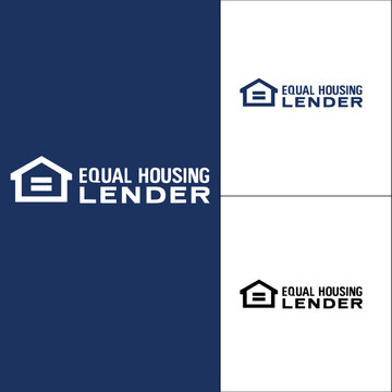 Equal housing lender logo design promoting fair and accessible Vector